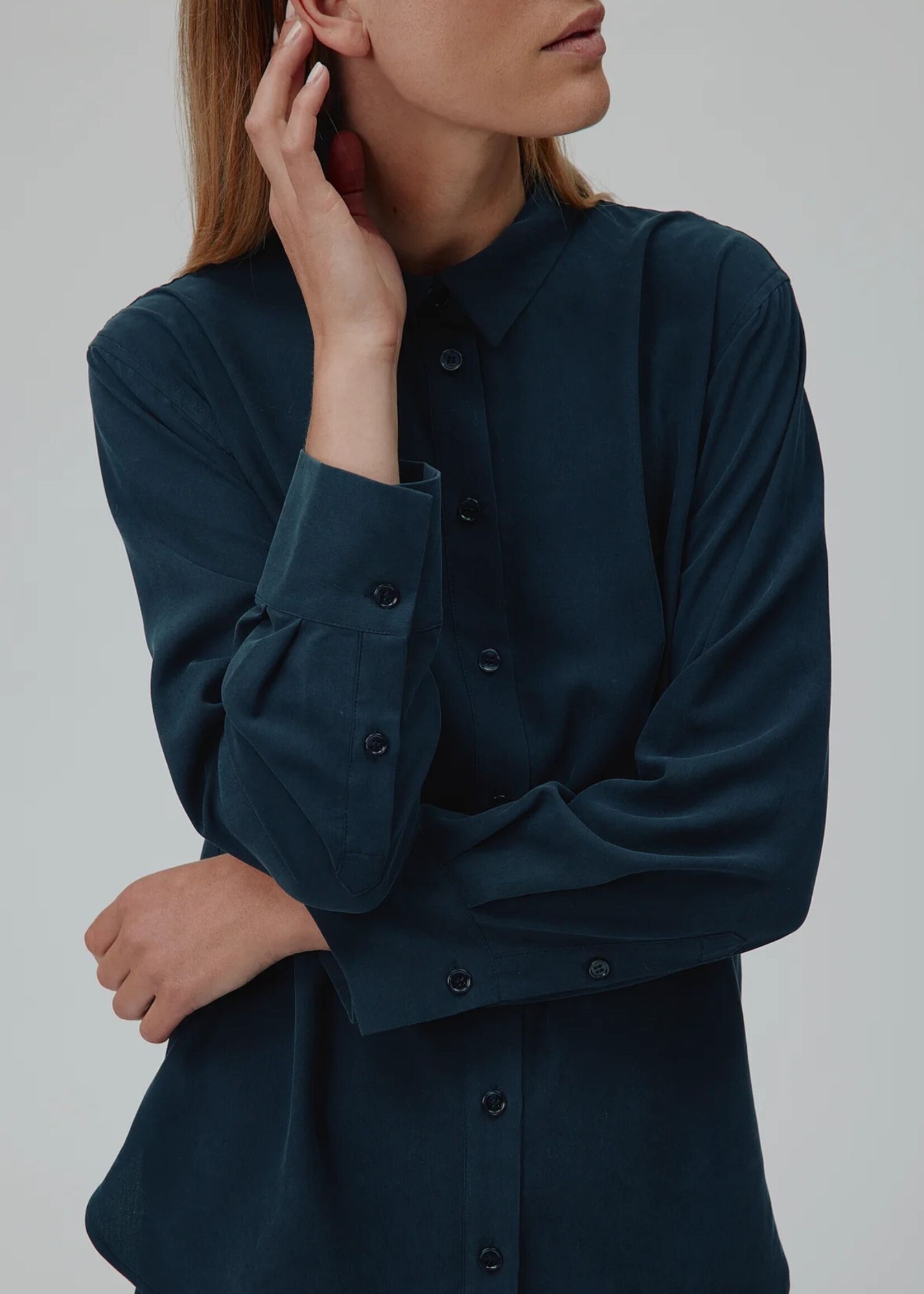 Six Ames Ally Silk Shirt, Night Sky