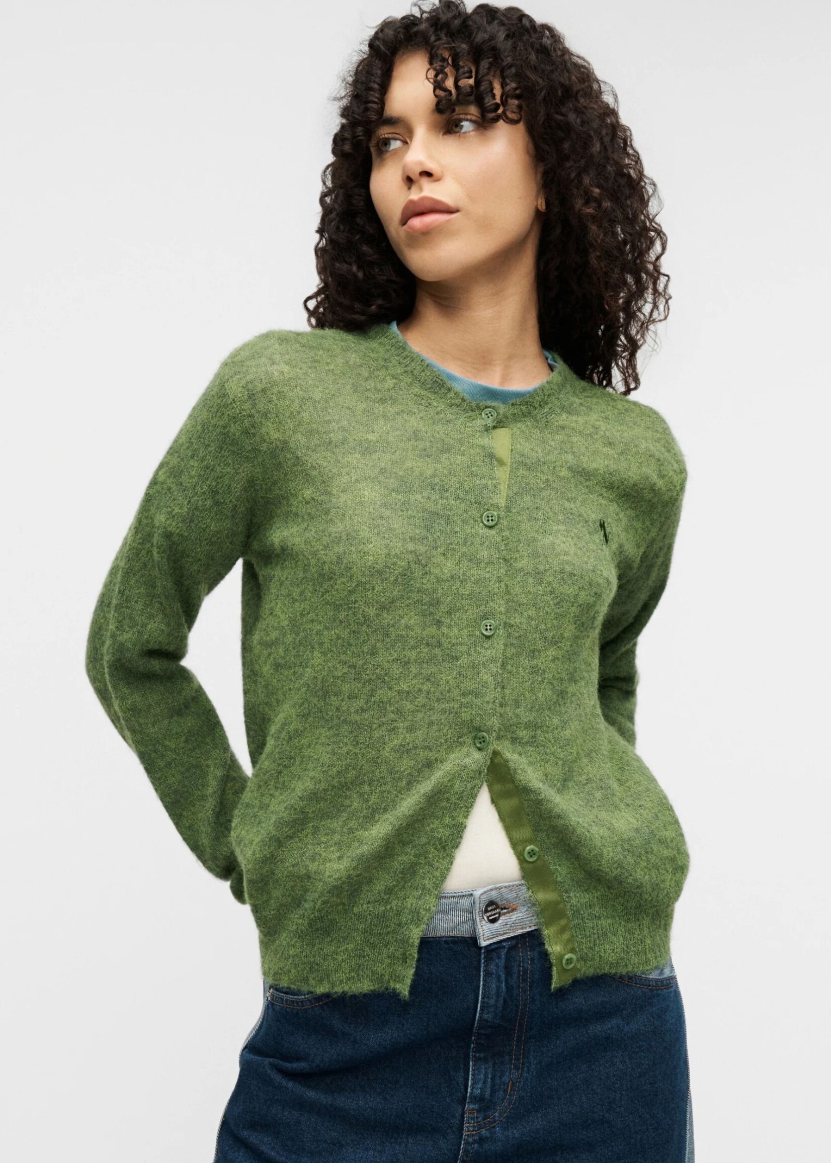 Mads Nørgaard Garzati Peach Cardigan, Sea Spray