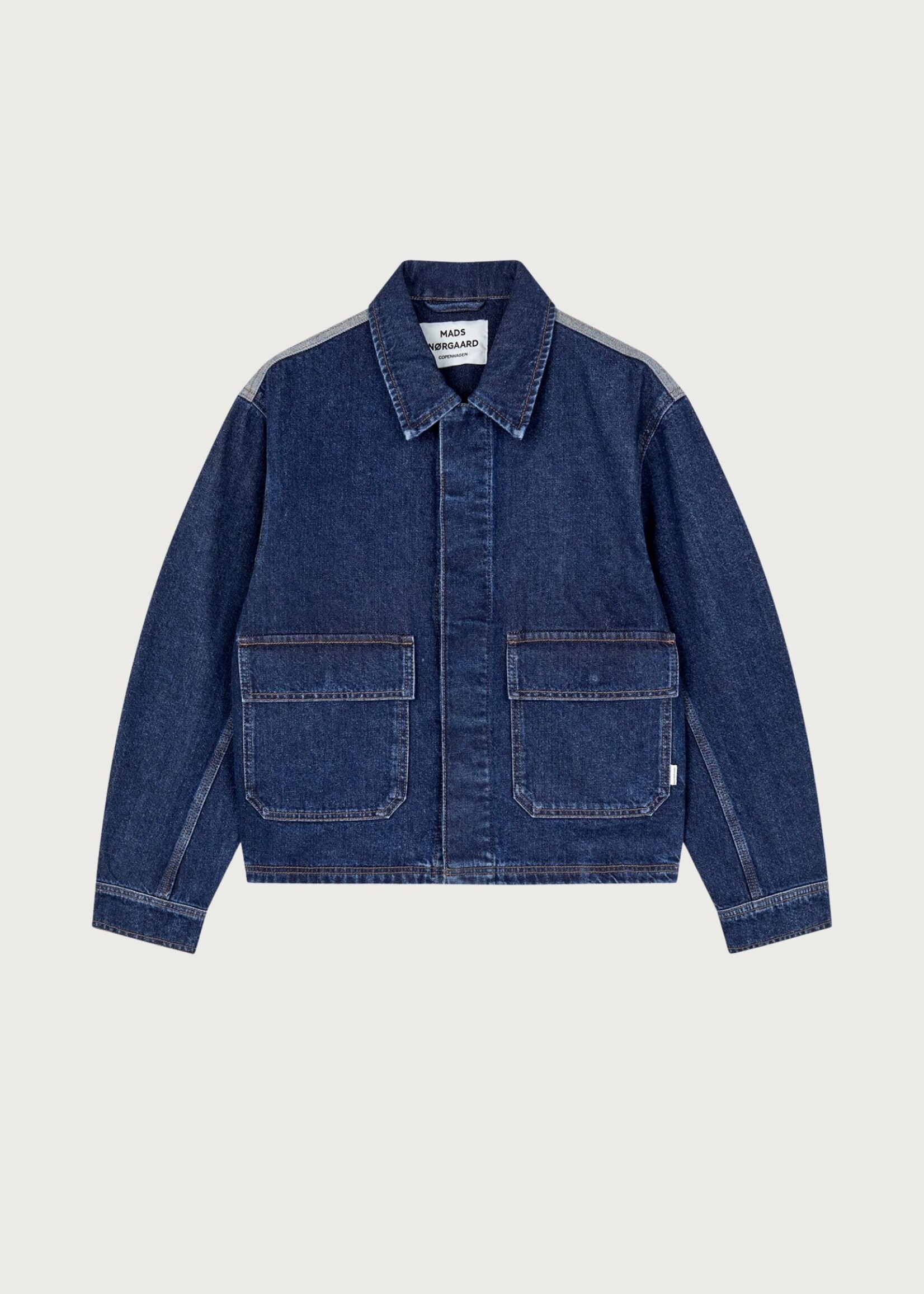 Mads Nørgaard Luke Denim Solar Jackett Block, Mid Blue