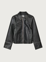 Mads Nørgaard Smooth Leather Rachel Jacket, Black