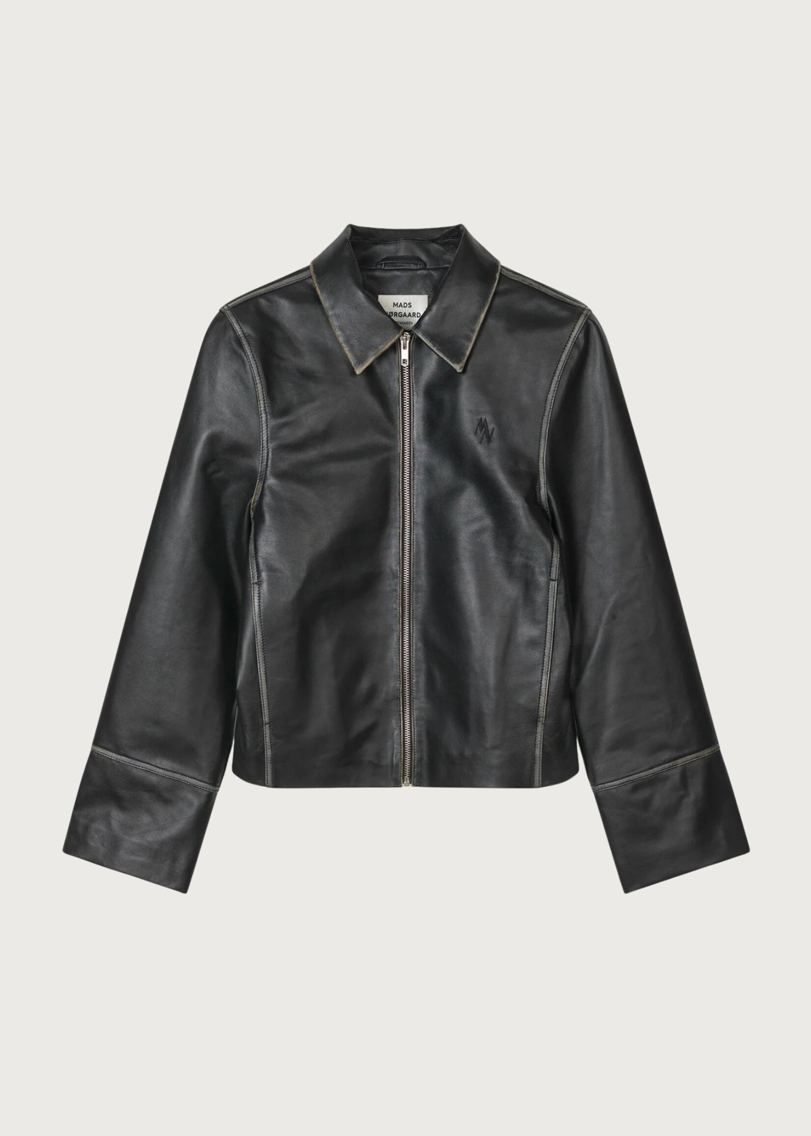 Mads Nørgaard Smooth Leather Rachel Jacket, Black