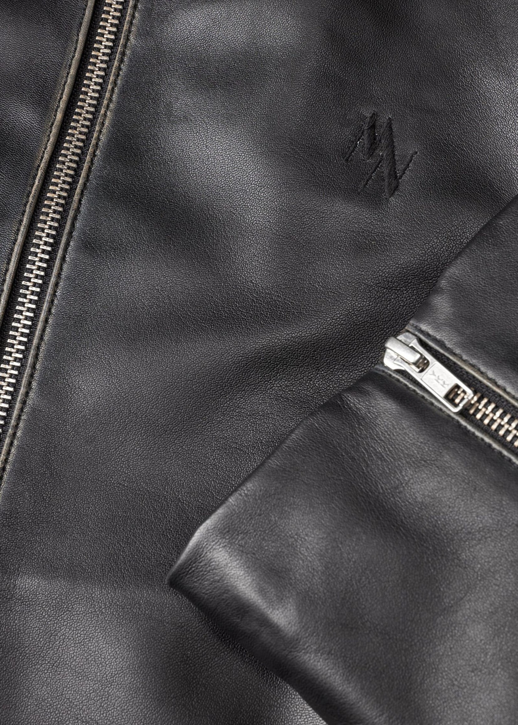 Mads Nørgaard Smooth Leather Rachel Jacket, Black