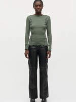 Mads Nørgaard Cotton Stripe Siri Top, Sea Spray