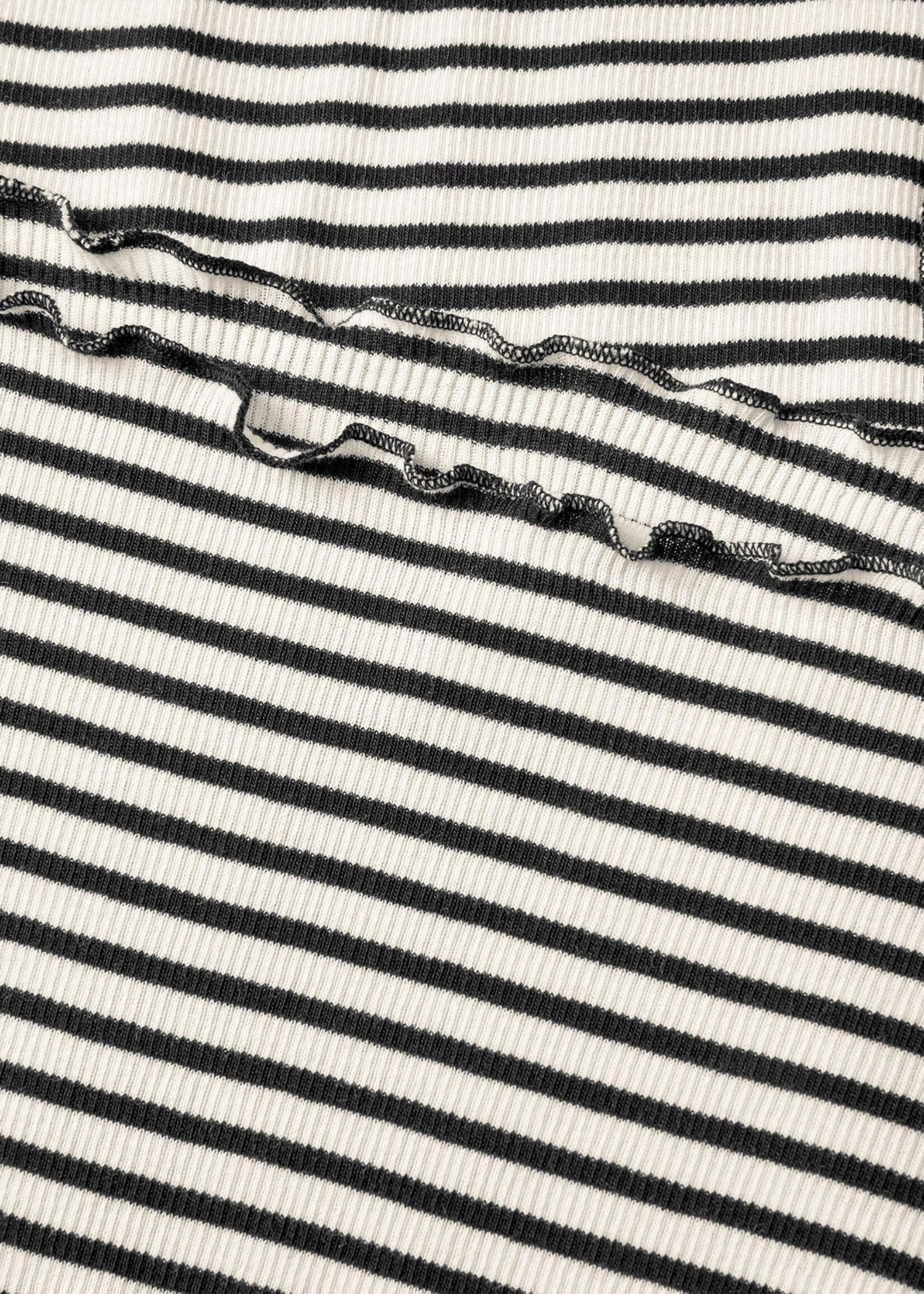 Mads Nørgaard Cotton Stripe Siri Top, Vanilla / Black
