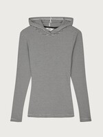 Mads Nørgaard Cotton Stripe Tilla Hood,  Black / Vanilla Ice