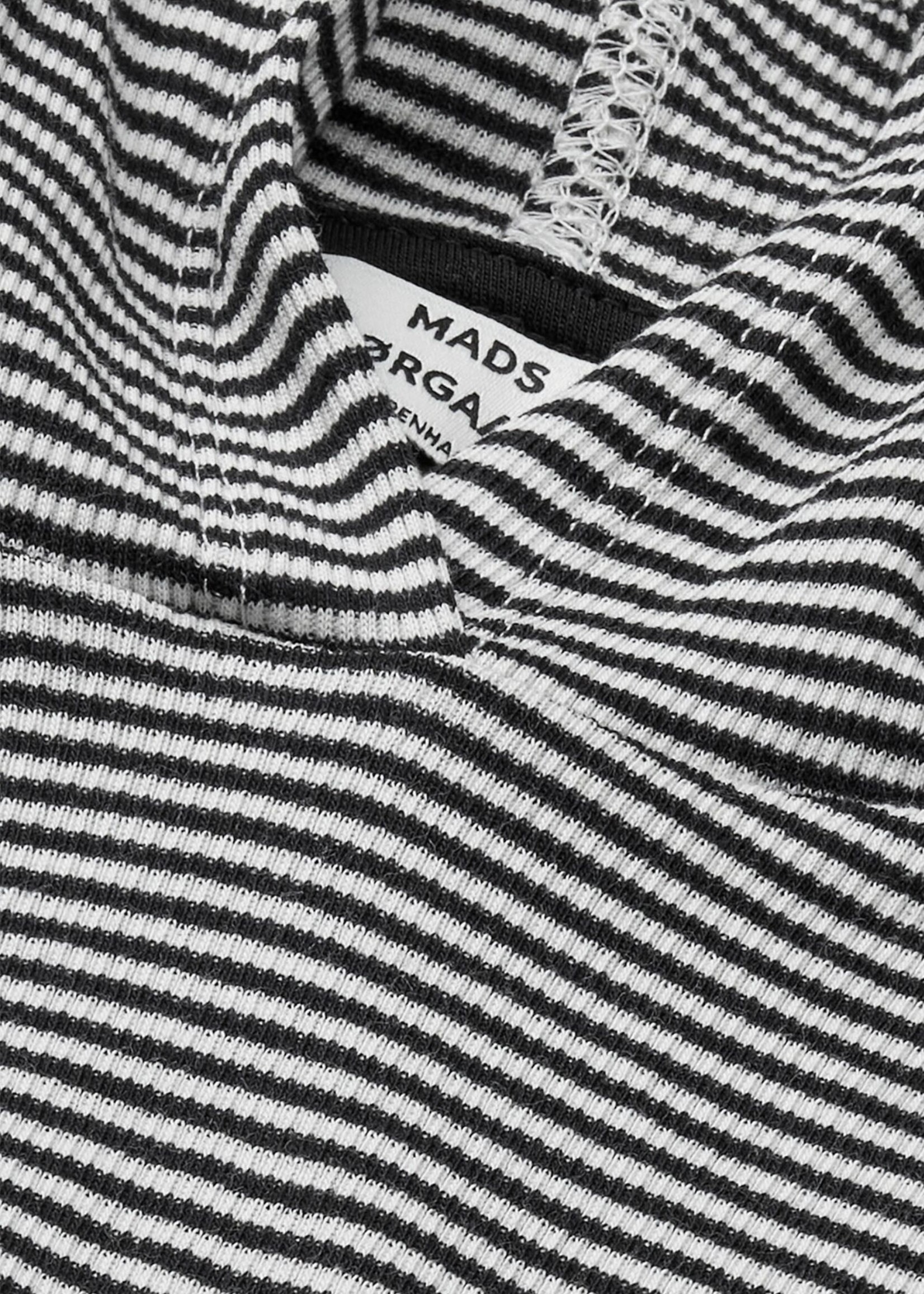 Mads Nørgaard Cotton Stripe Tilla Hood,  Black / Vanilla Ice