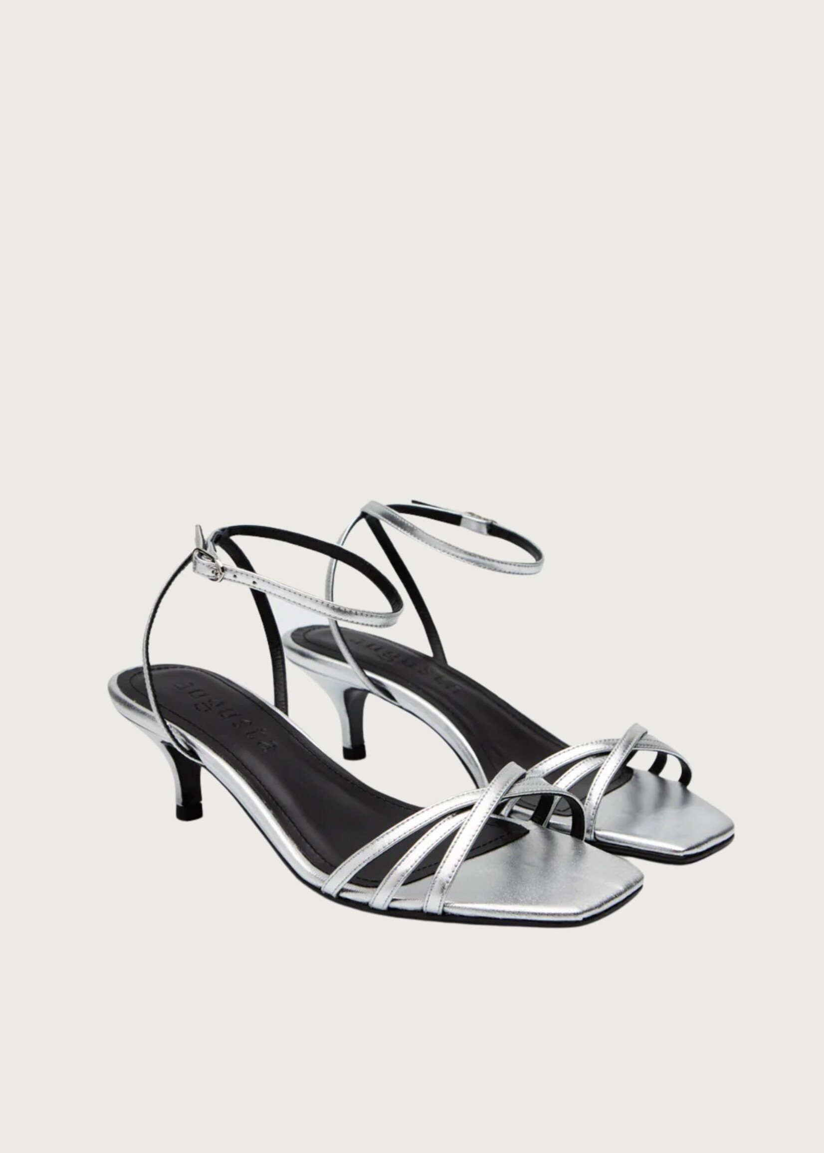 Augusta Uma Sandals, Silver Leather