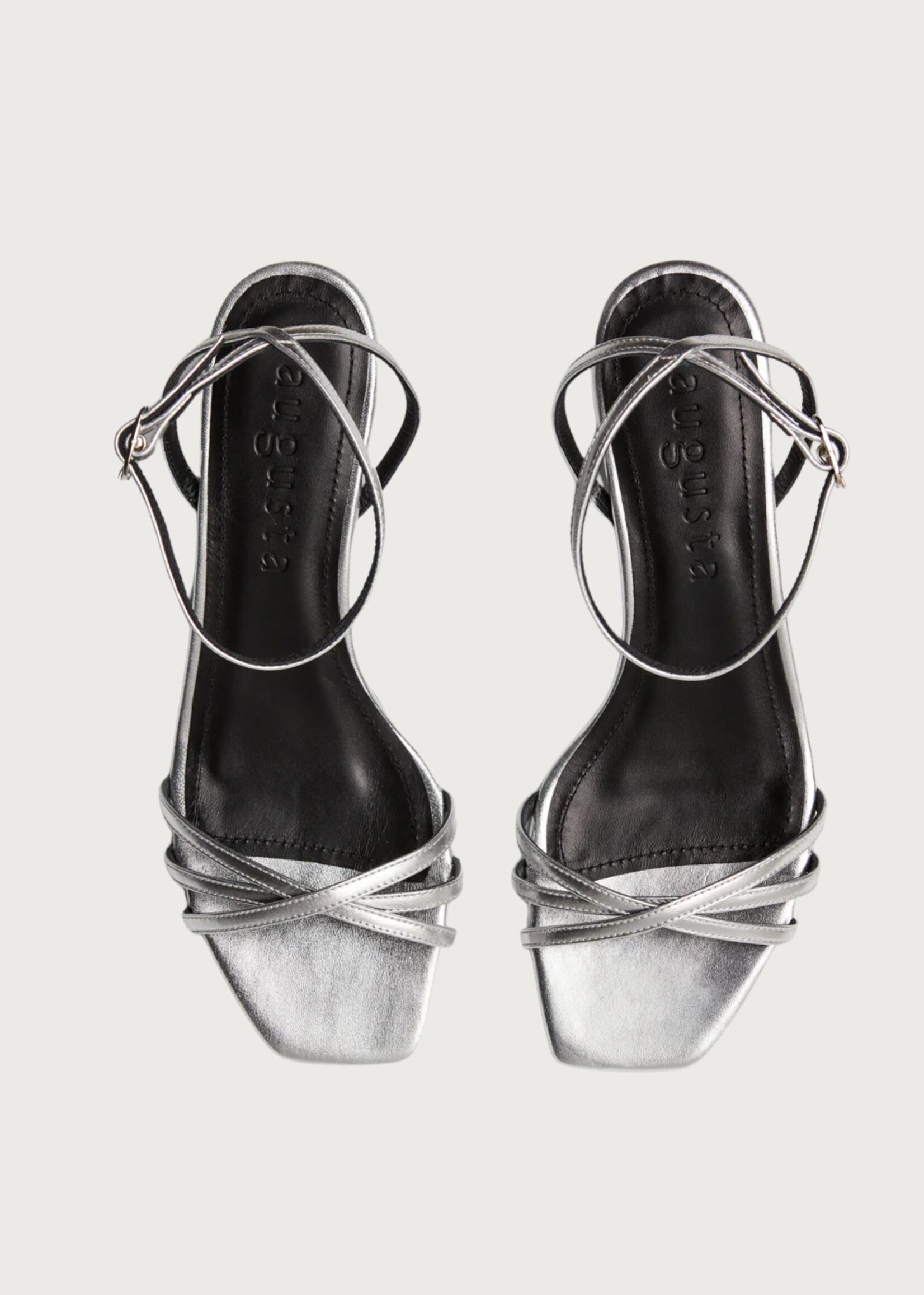 Augusta Uma Sandals, Silver Leather