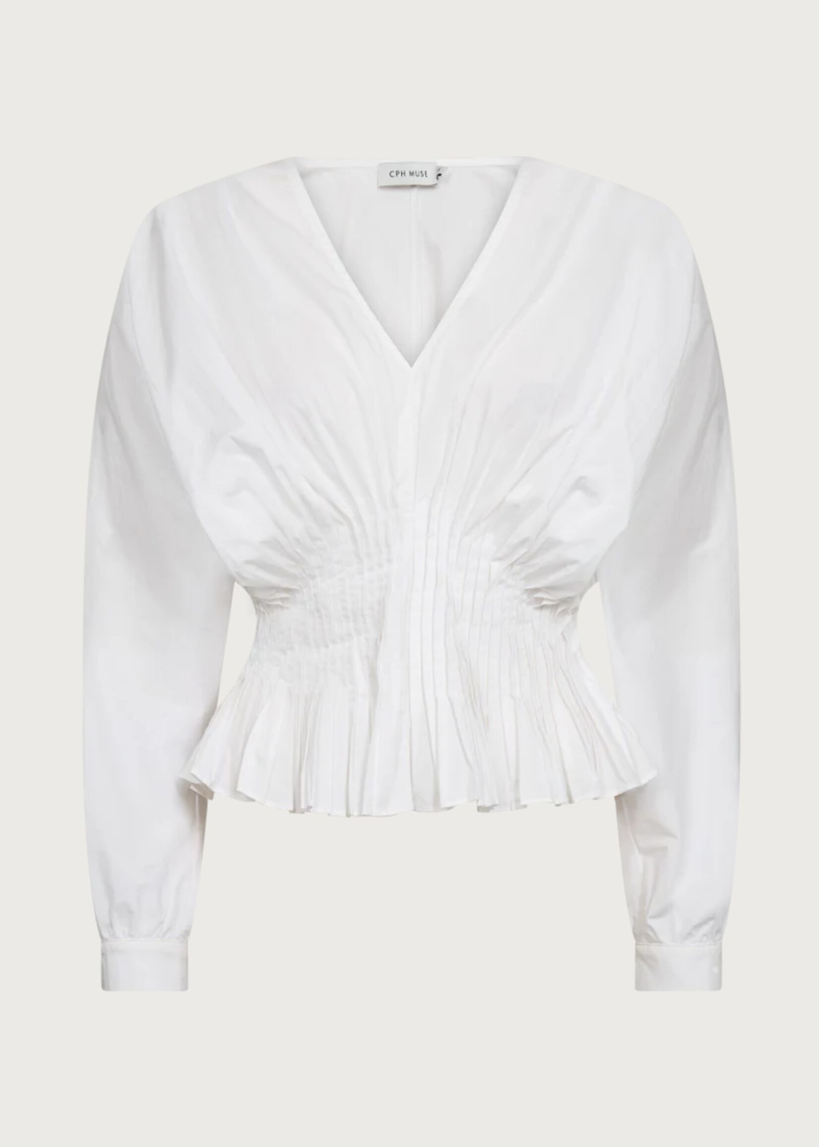 Copenhagen Muse Popline Blouse, Bright White
