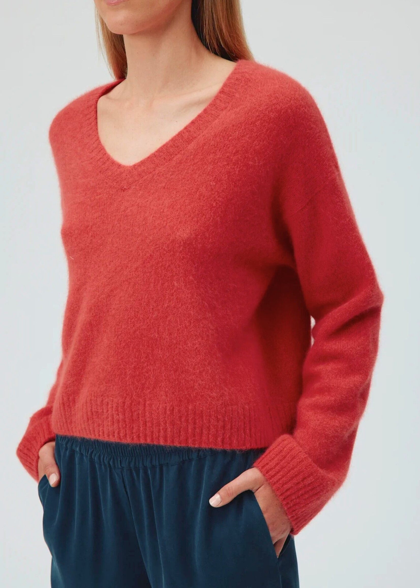 Six Ames Paige V-neck Knit, Sorbet