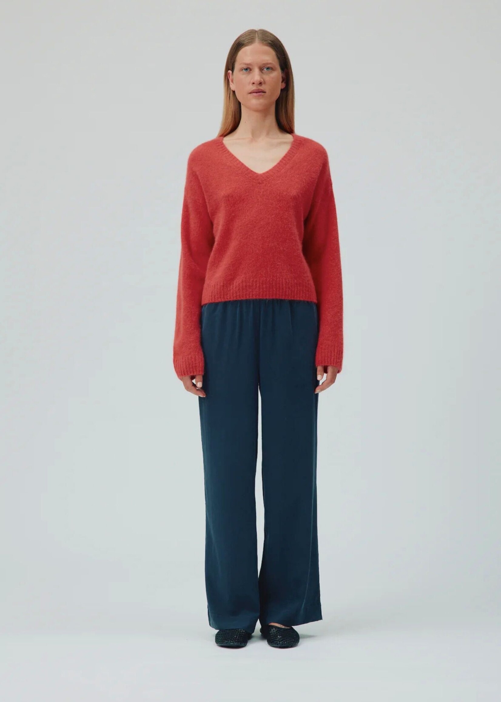 Six Ames Paige V-neck Knit, Sorbet