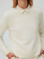 Six Ames Elisa Brushed Cashmere Knit, White