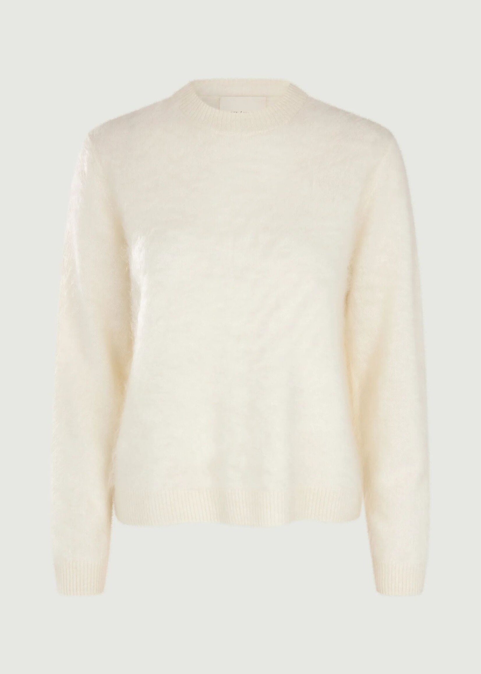 Six Ames Elisa Brushed Cashmere Knit, White
