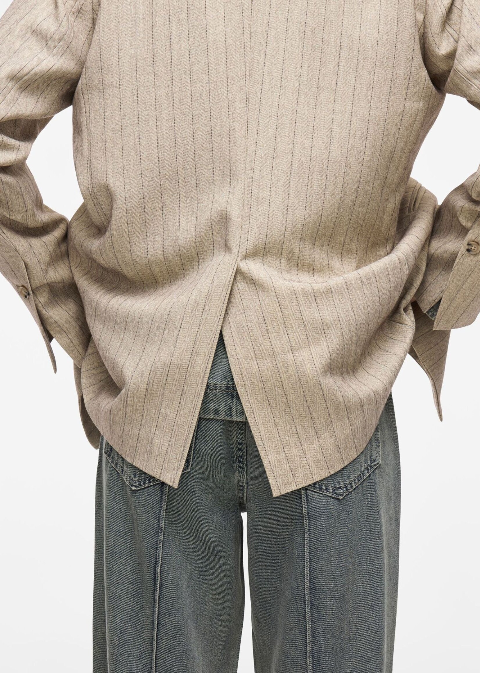 The Rouge Edit Rousaga Blazer, Feather Gray Melange