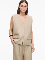 The Rouge Edit Rousaga Oversized Waistcoat, Feather Gray Melange