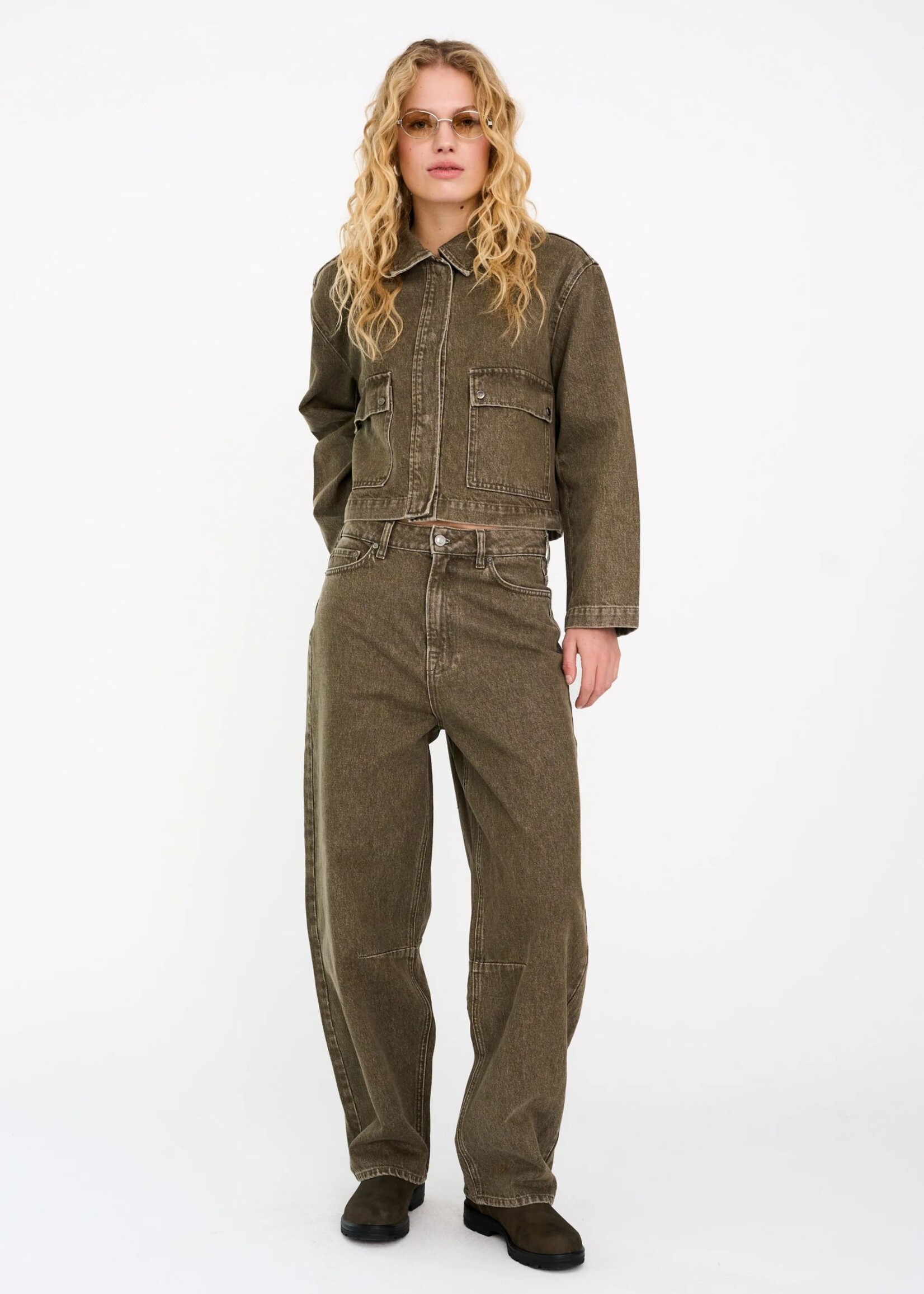 Ivy Copenhagen Janice Slung Jeans, Olinda Desert Green