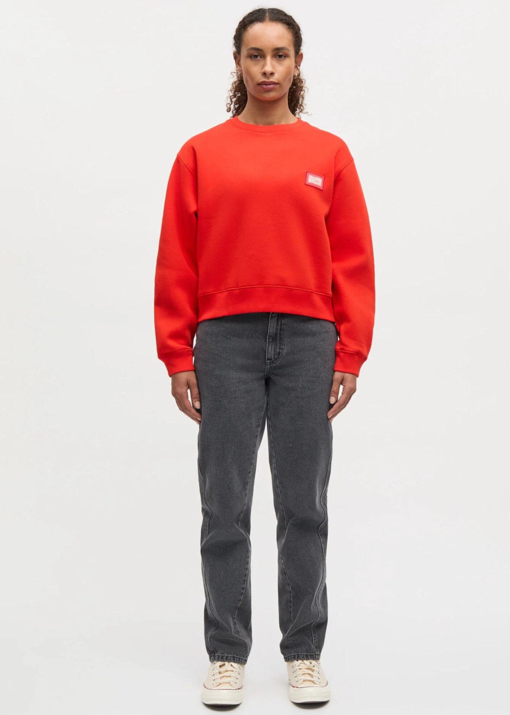 Mads Nørgaard Standard Taylor Sweatshirt, Fiery Red