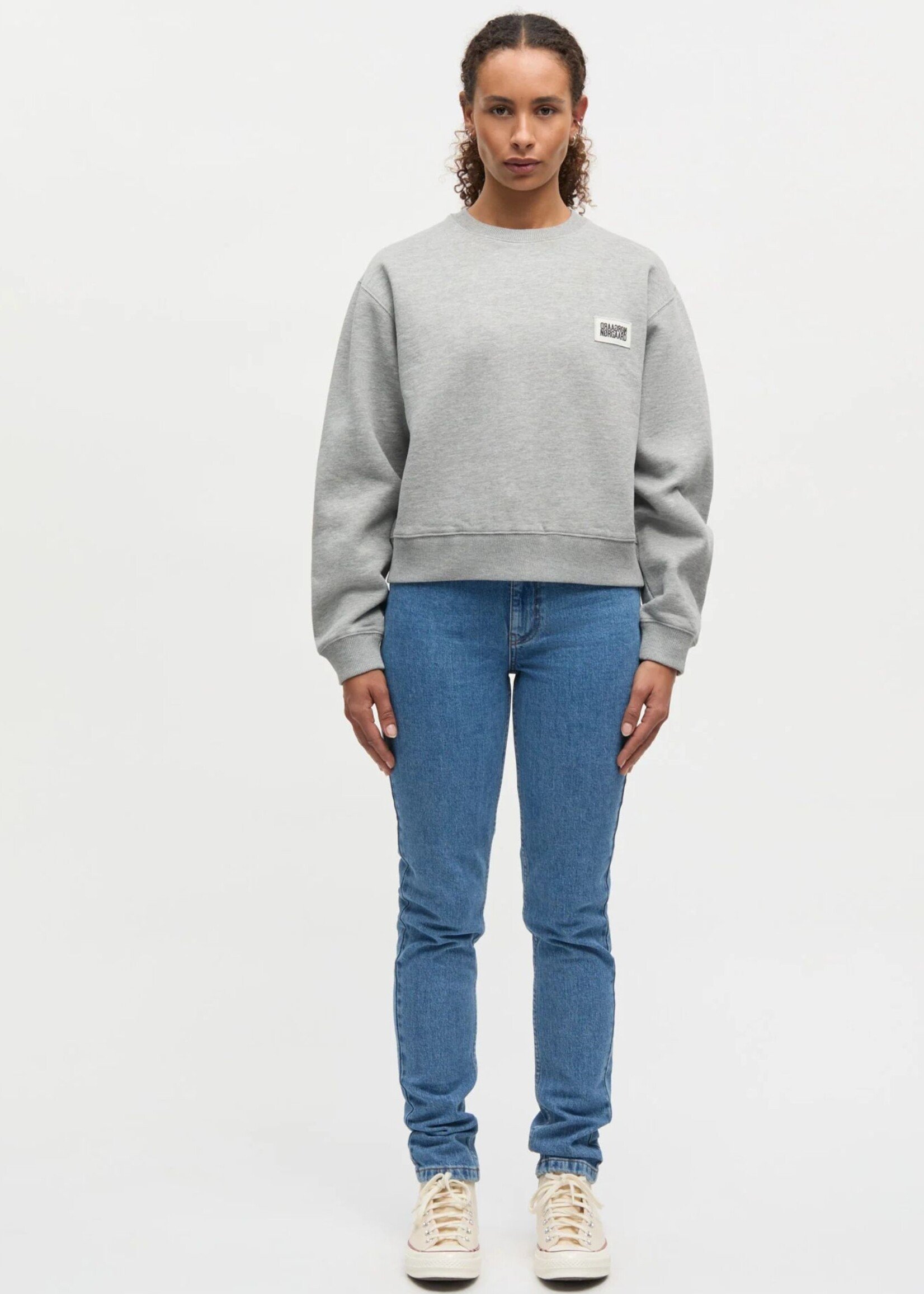Mads Nørgaard Standard Taylor Sweatshirt, Grey Melange