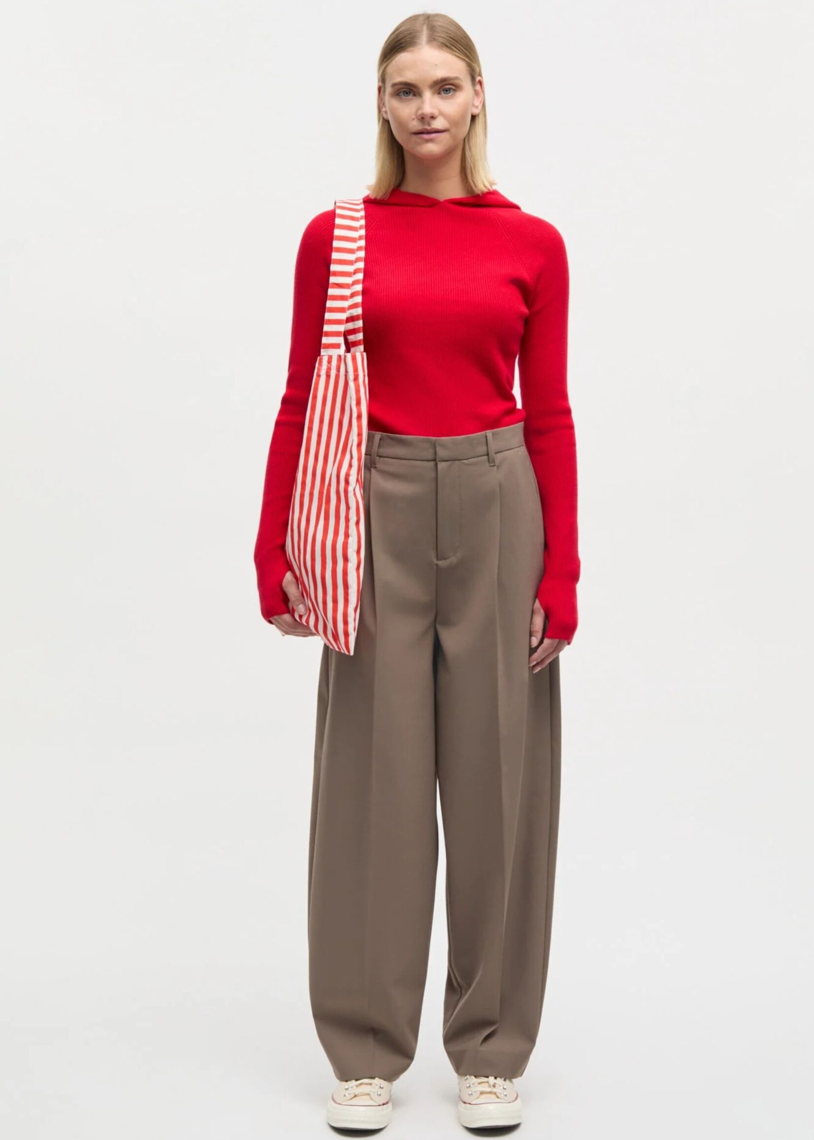 Mads Nørgaard Dense Weave Maria Pants, Walnut