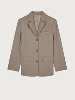 Mads Nørgaard Dense Weave Less Blazer, Walnut