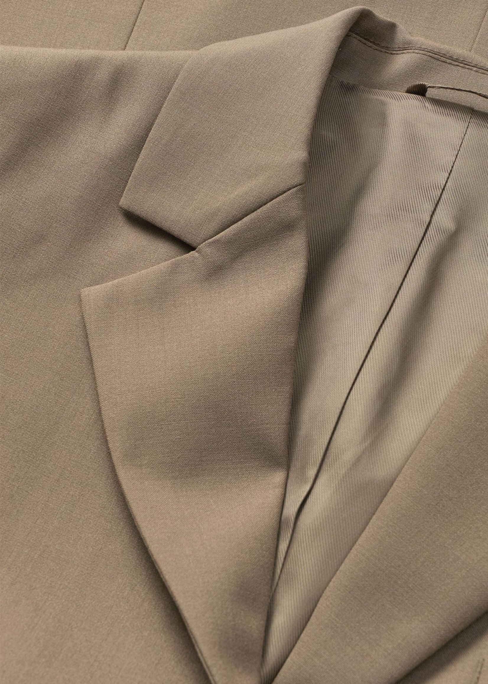 Mads Nørgaard Dense Weave Less Blazer, Walnut