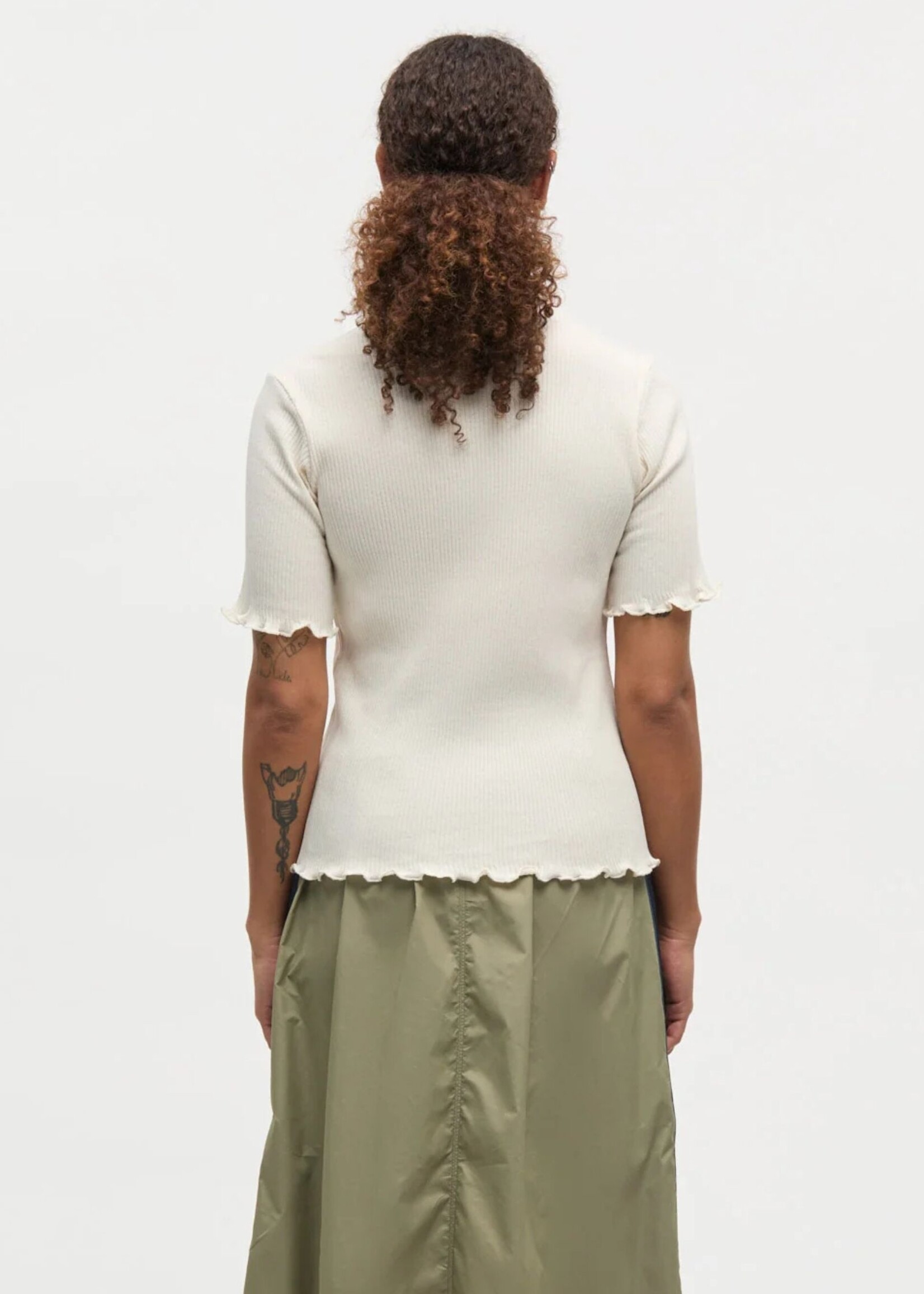 Mads Nørgaard 4x2 Teco Trine Tee, Almond Oil