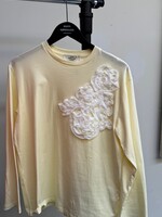 Mads Nørgaard Single Cotton Jerry Tee LS, Almond Oil