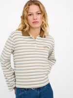 Ivy Copenhagen Stix LS Polo, Camel W/ Blue Stripes