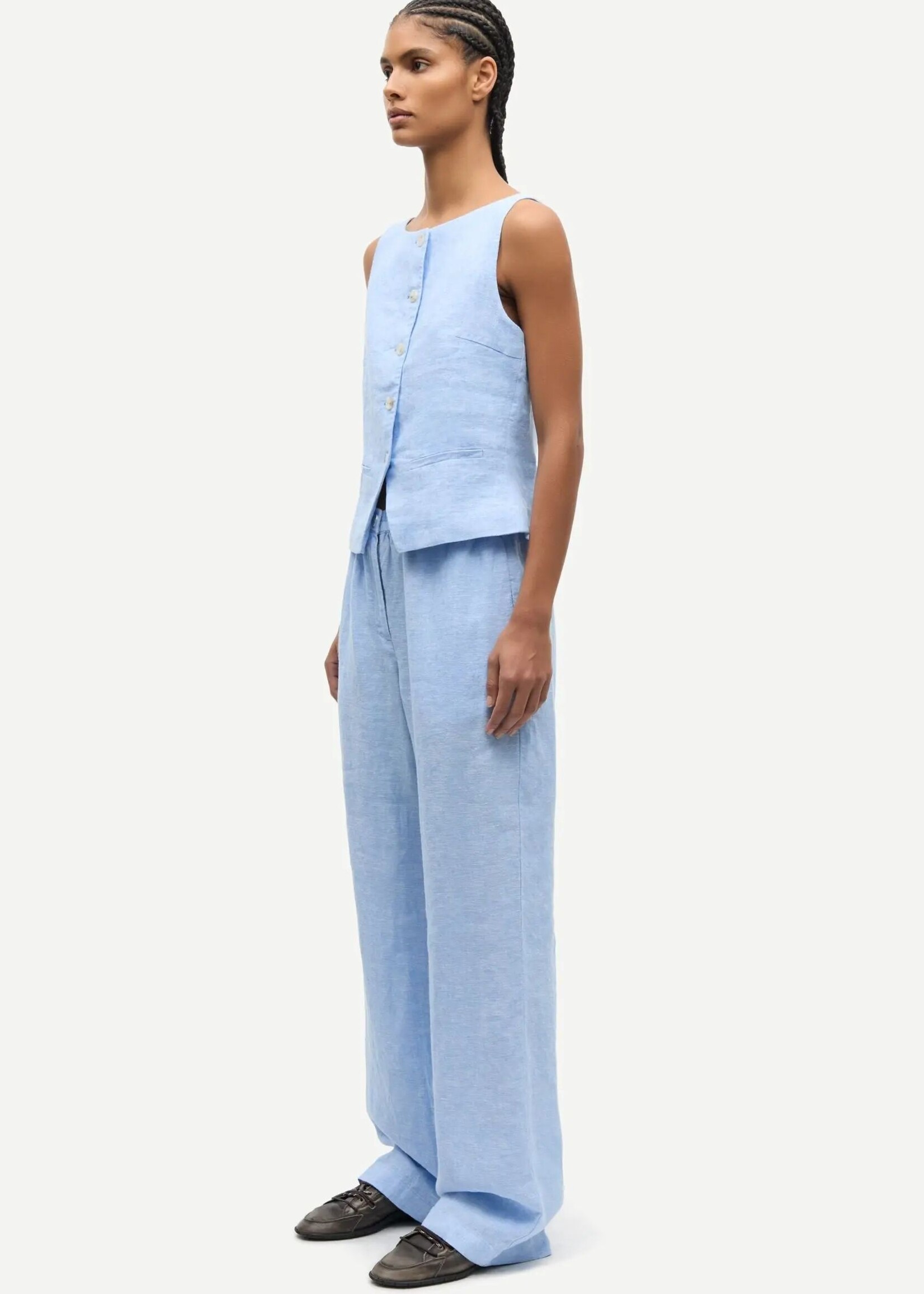 Samsøe Samsøe Saloves Vest, Bel Air Blue Melange