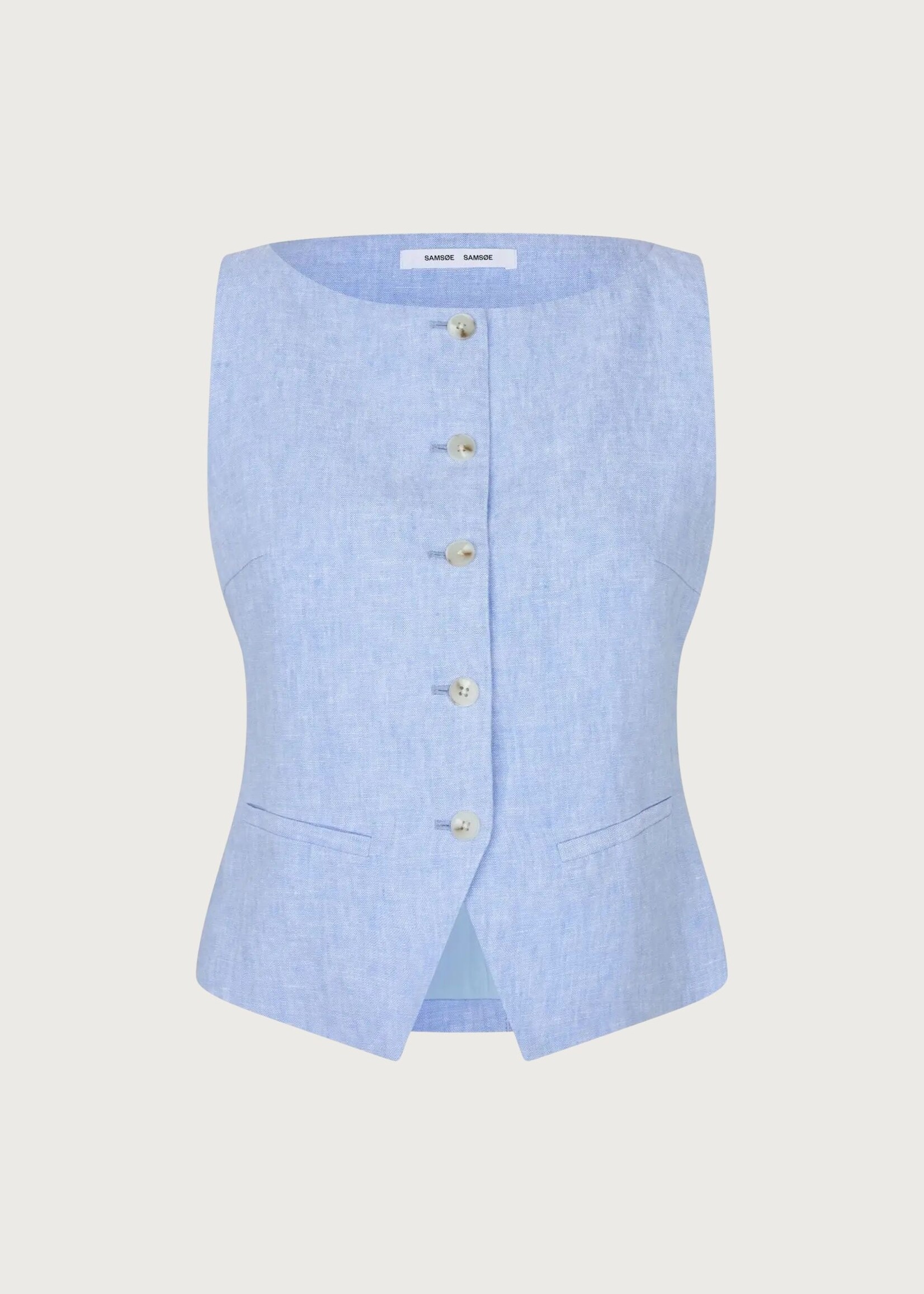 Samsøe Samsøe Saloves Vest, Bel Air Blue Melange