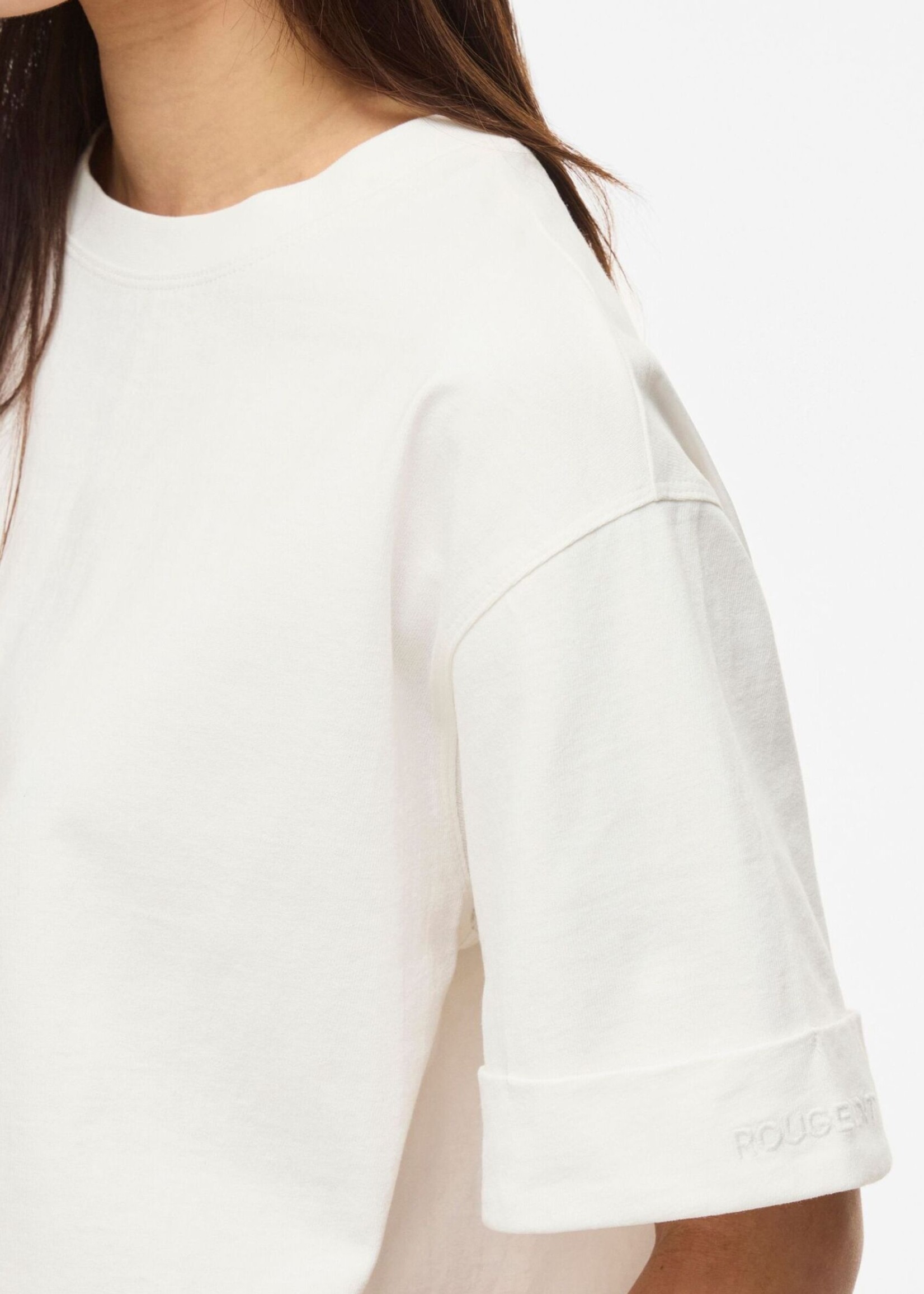 The Rouge Edit Rounaomi Mae Oversized Tee, Cloud Dancer