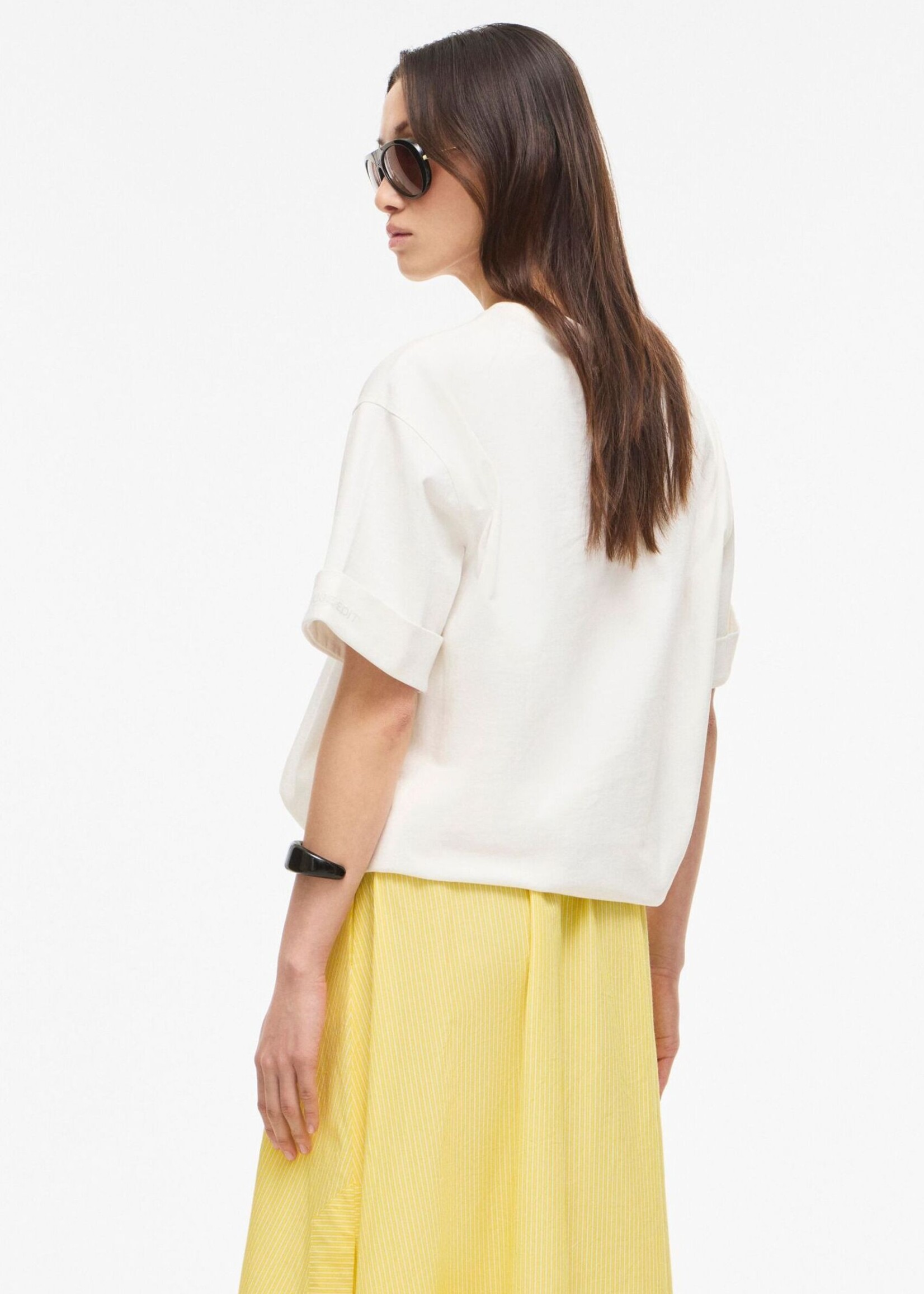 The Rouge Edit Rounaomi Mae Oversized Tee, Cloud Dancer