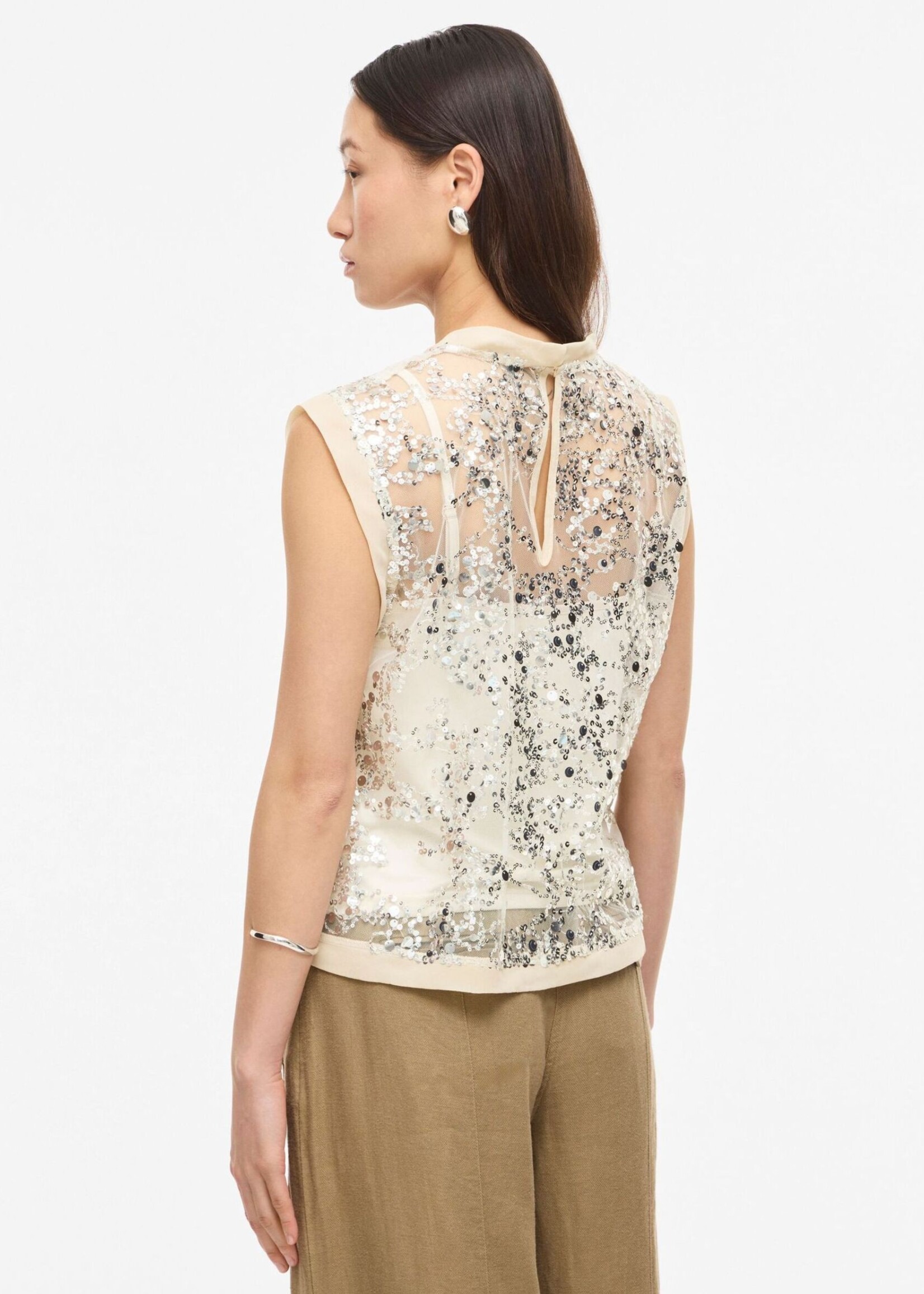 The Rouge Edit Rouleona S/L O-Neck Top, Sequins