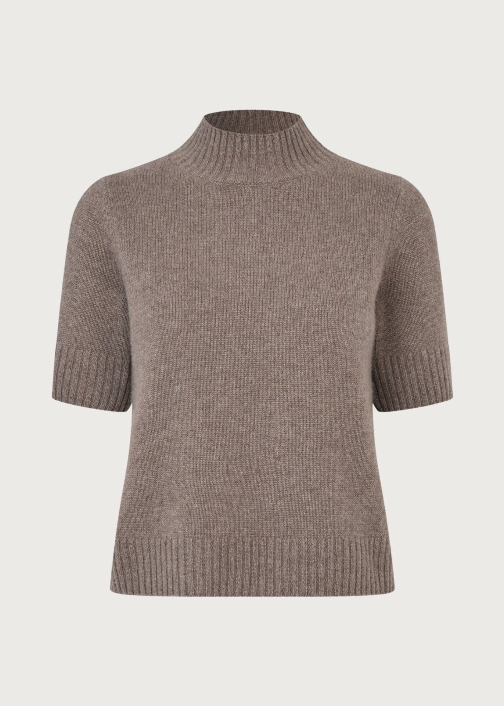 Six Ames Remie Cashmere Knit, Taupe Melange