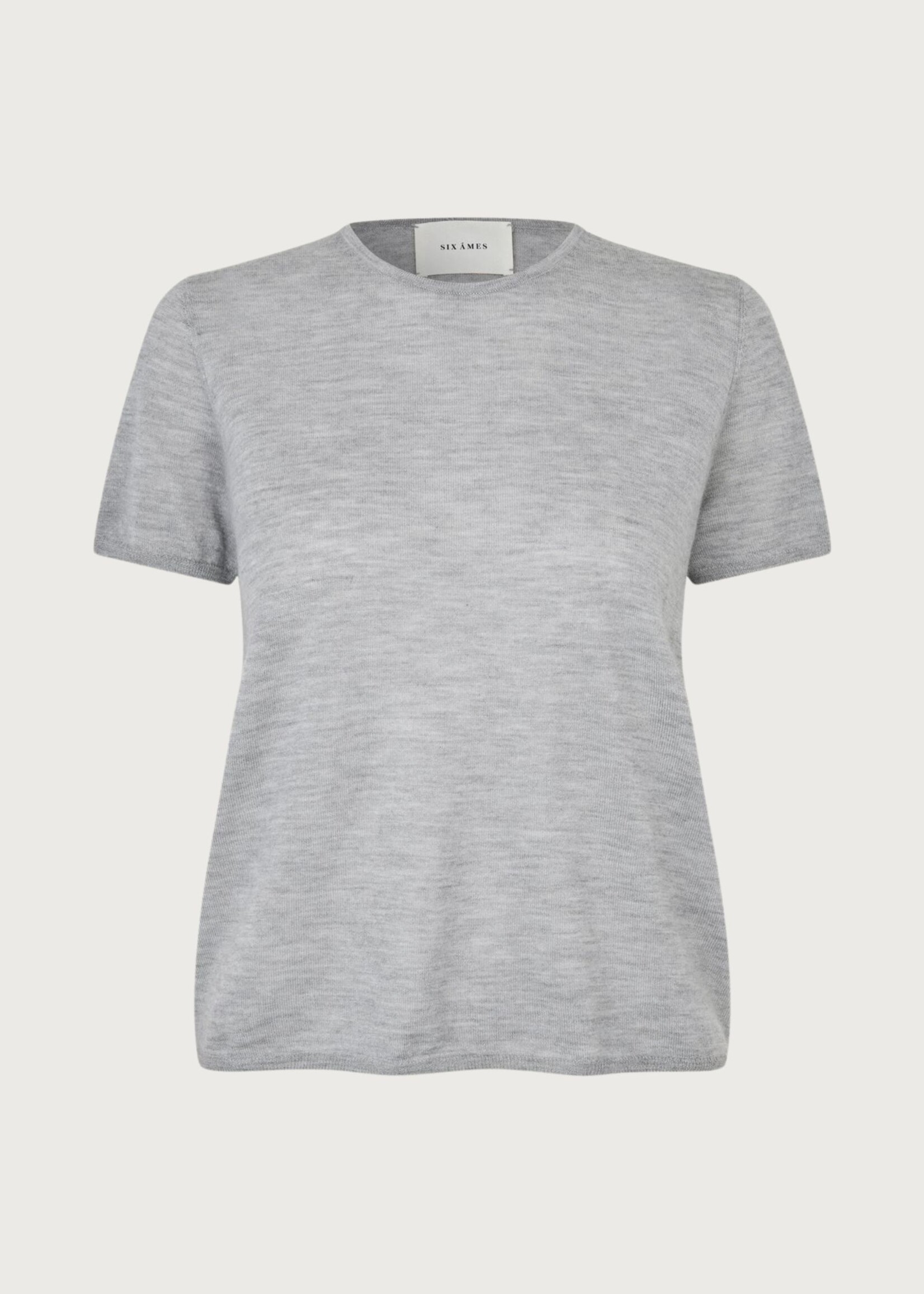 Six Ames Antonia Cashmere Tee, Ashwood Grey