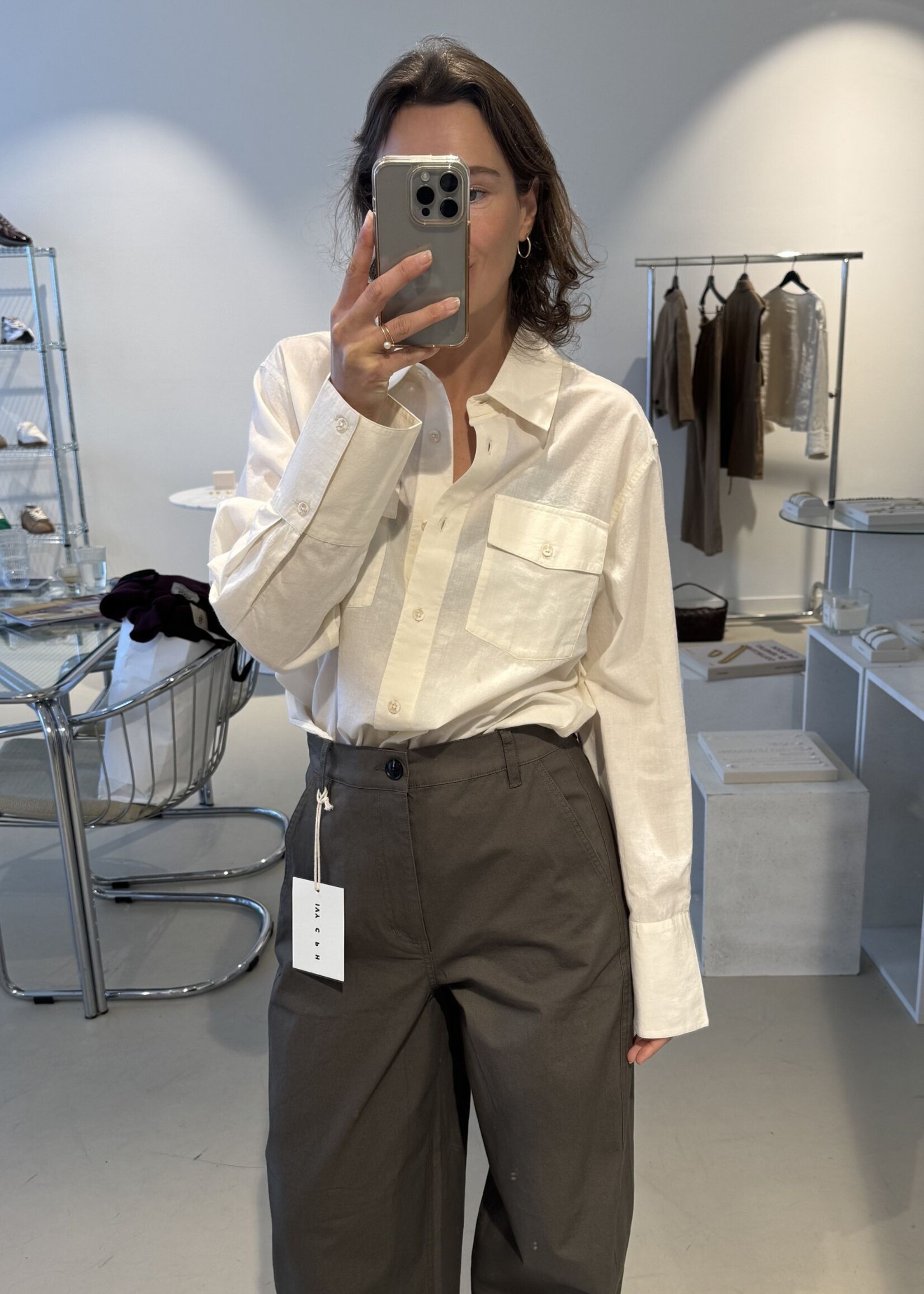 Ivy Copenhagen Ann Filippa Uniform Shirt, Light Ecru