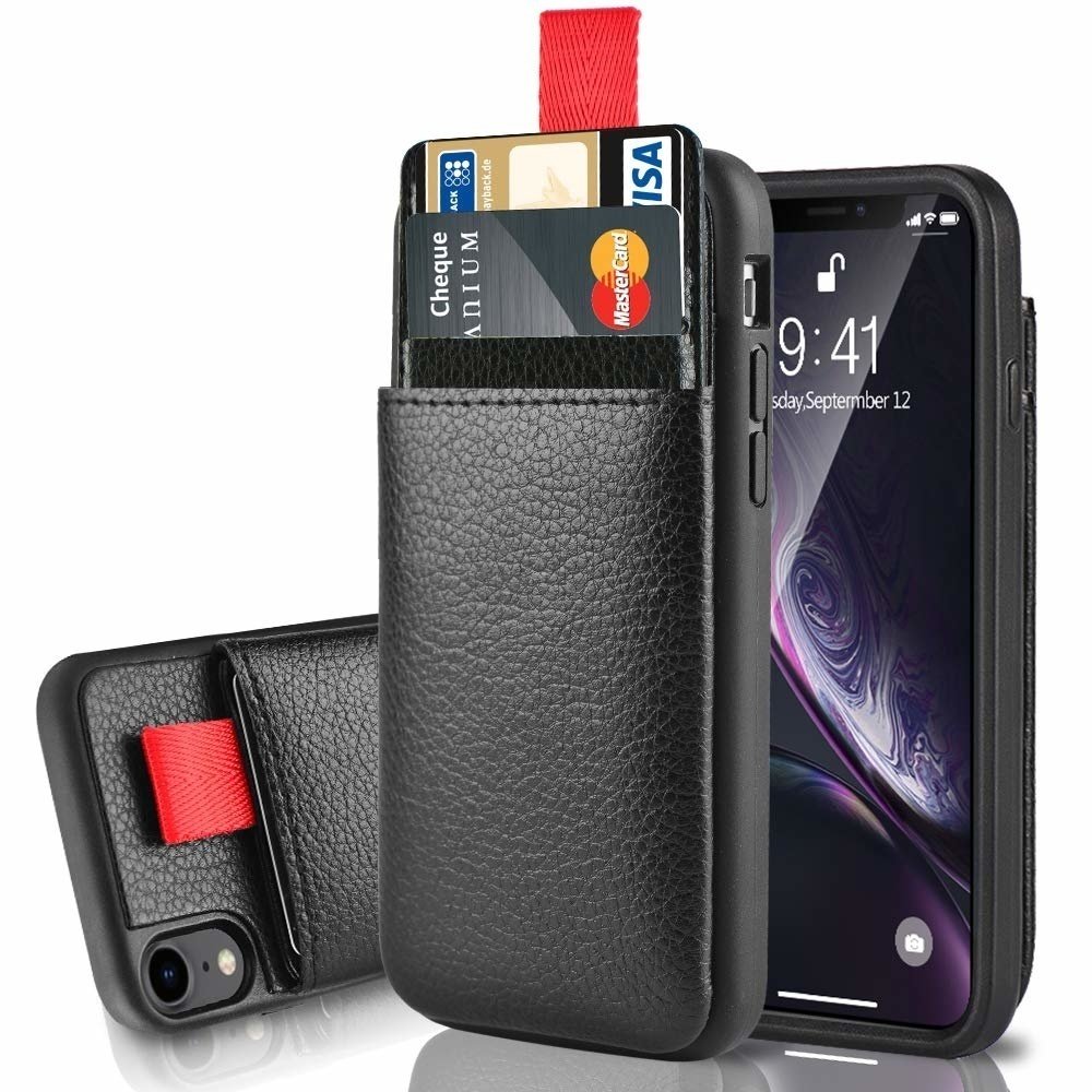 ShieldCase ShieldCase Étui cuir fente carte iPhone Xr