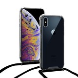 ShieldCase Coque antichoc avec cordon iPhone Xs Max (transparent/noir)