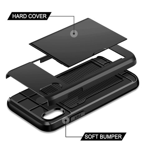 ShieldCase ShieldCase Coque cartes slide iPhone X / Xs (noir) ShieldCase ShieldCase Coque cartes slide iPhone X / Xs (noir)