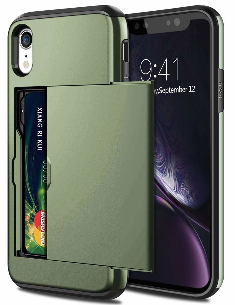 ShieldCase ShieldCase Coque cartes slide iPhone Xr (vert) ShieldCase ShieldCase Coque cartes slide iPhone Xr (vert)