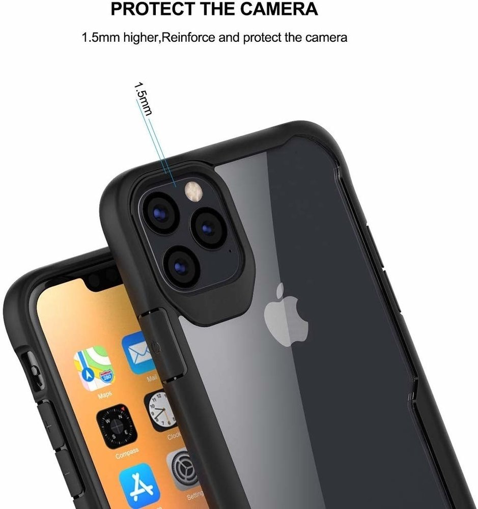 ShieldCase ShieldCase Coque antichoc iPhone 11 Pro max (transparent/noir) ShieldCase ShieldCase Coque antichoc iPhone 11 Pro max (transparent/noir)