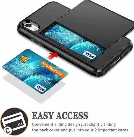 ShieldCase ShieldCase Coque cartes Slider iPhone Xr (noir) ShieldCase ShieldCase Coque cartes Slider iPhone Xr (noir)