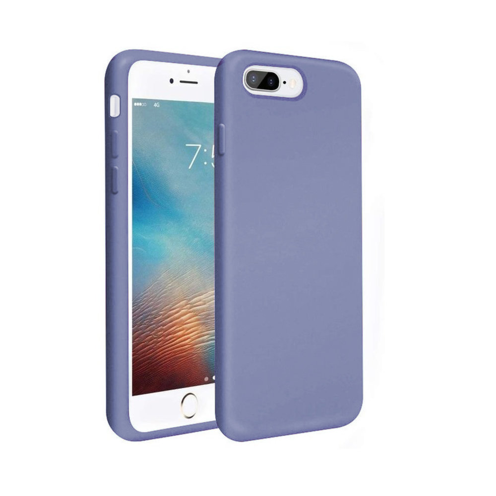 Coque silicone iPhone 7 Plus 8 Plus gris lavande Coque telephone