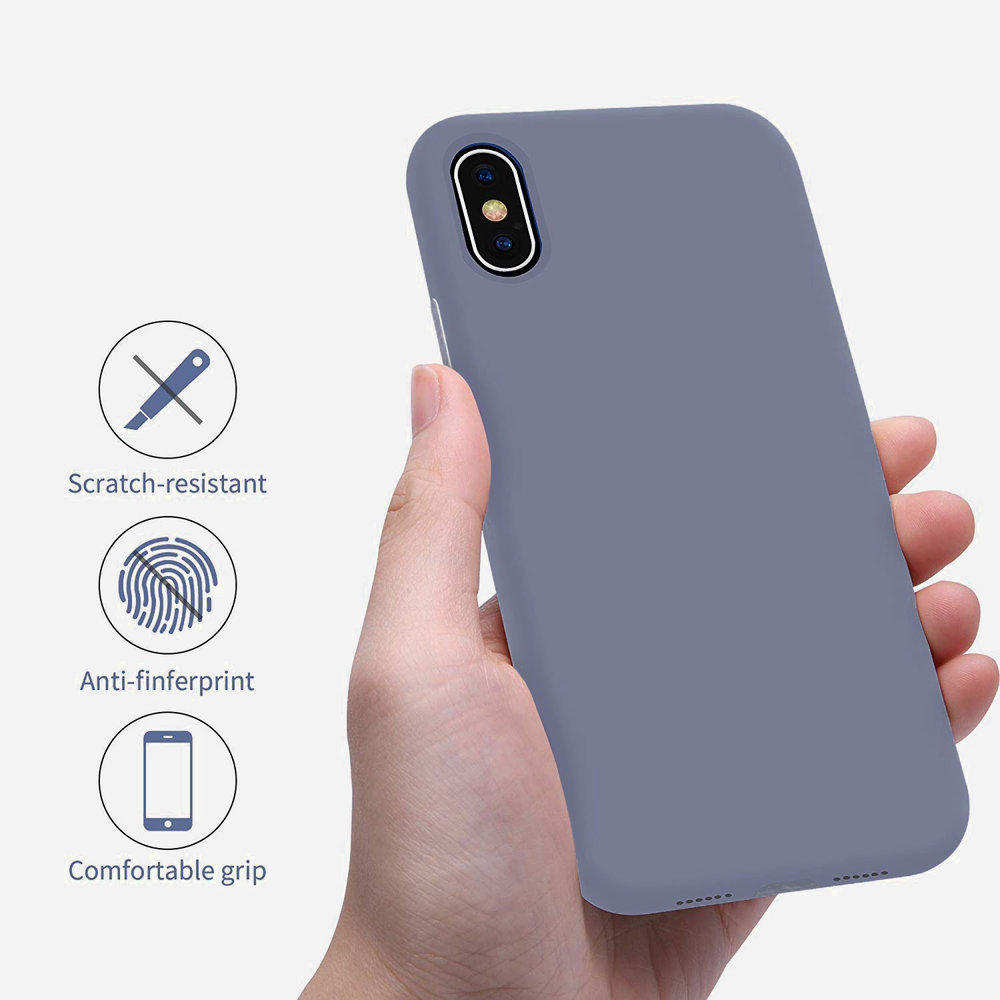 ShieldCase ShieldCase Coque silicone iPhone X / Xs (gris lavande)