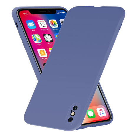 ShieldCase ShieldCase Coque silicone avec protection caméra iPhone X / Xs (gris lavande)