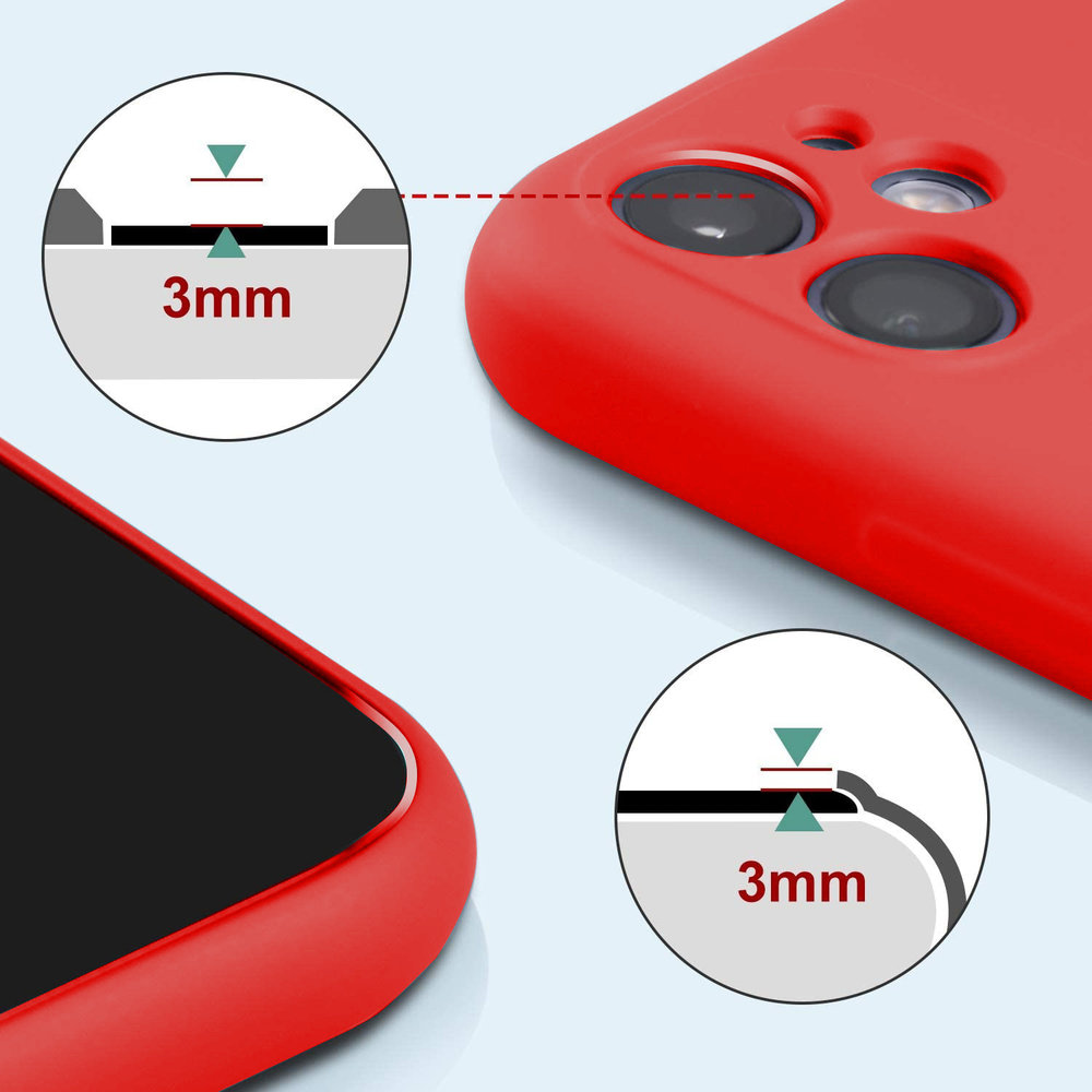 ShieldCase ShieldCase Coque silicone avec Protection Caméra iPhone 11 (rouge)