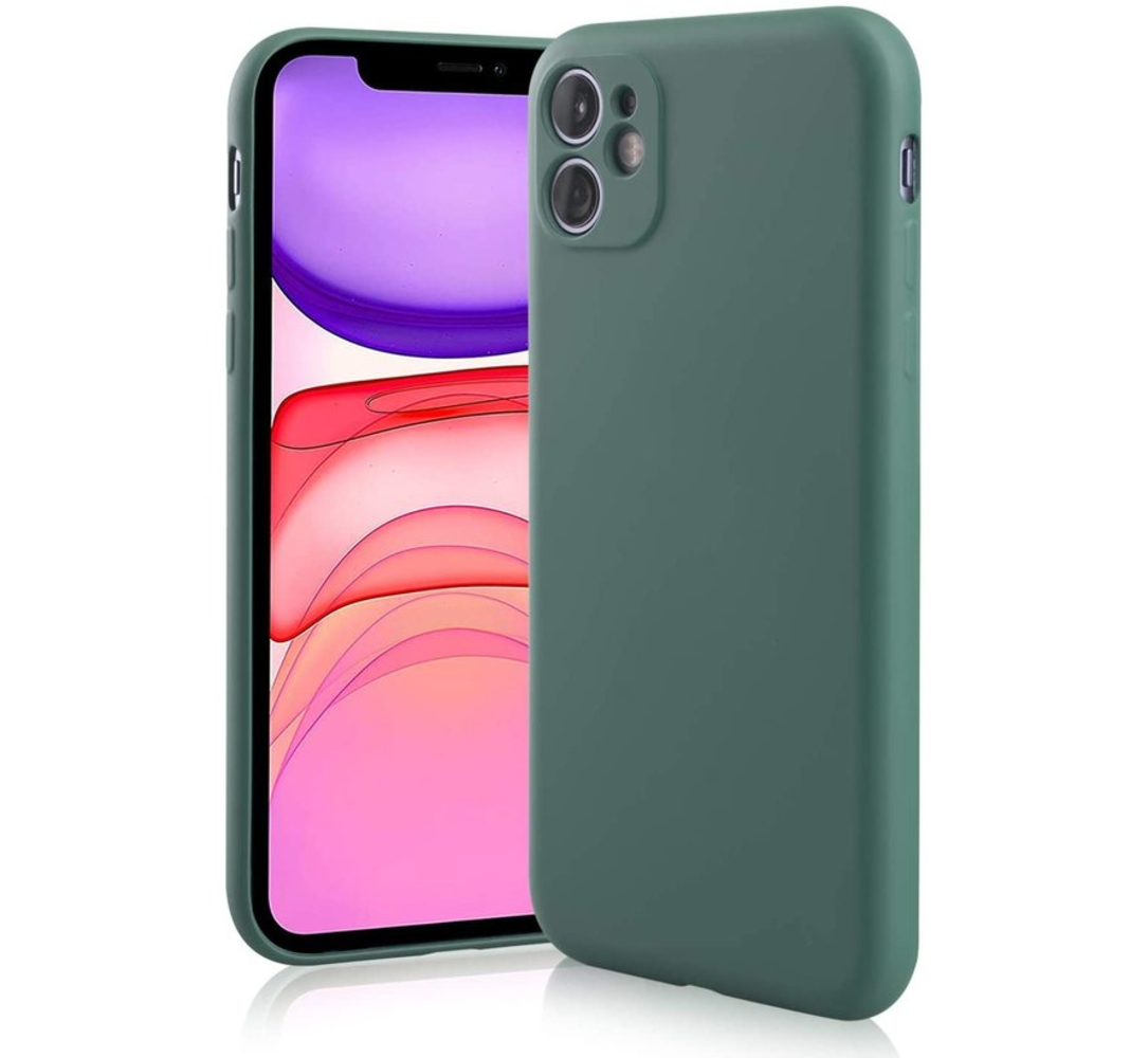 ShieldCase ShieldCase Coque silicone avec protection caméra iPhone 11 (vert foncé)