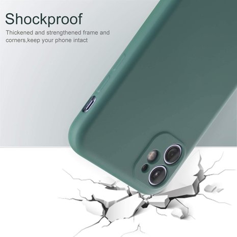 ShieldCase ShieldCase Coque silicone avec protection caméra iPhone 11 (vert foncé)