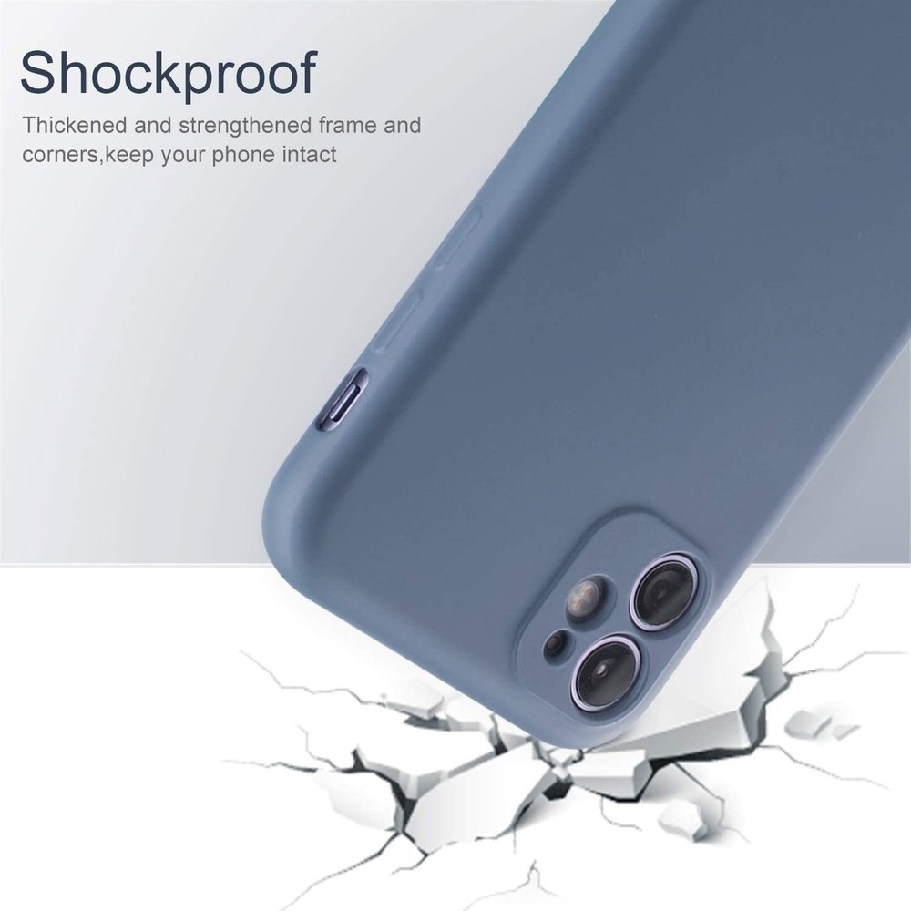 ShieldCase ShieldCase Coque silicone avec protection caméra iPhone 11 (gris lavande)
