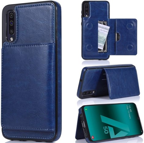 ShieldCase ShieldCase Étui Portefeuille Samsung Galaxy A50 (bleu) ShieldCase ShieldCase Étui Portefeuille Samsung Galaxy A50 (bleu)